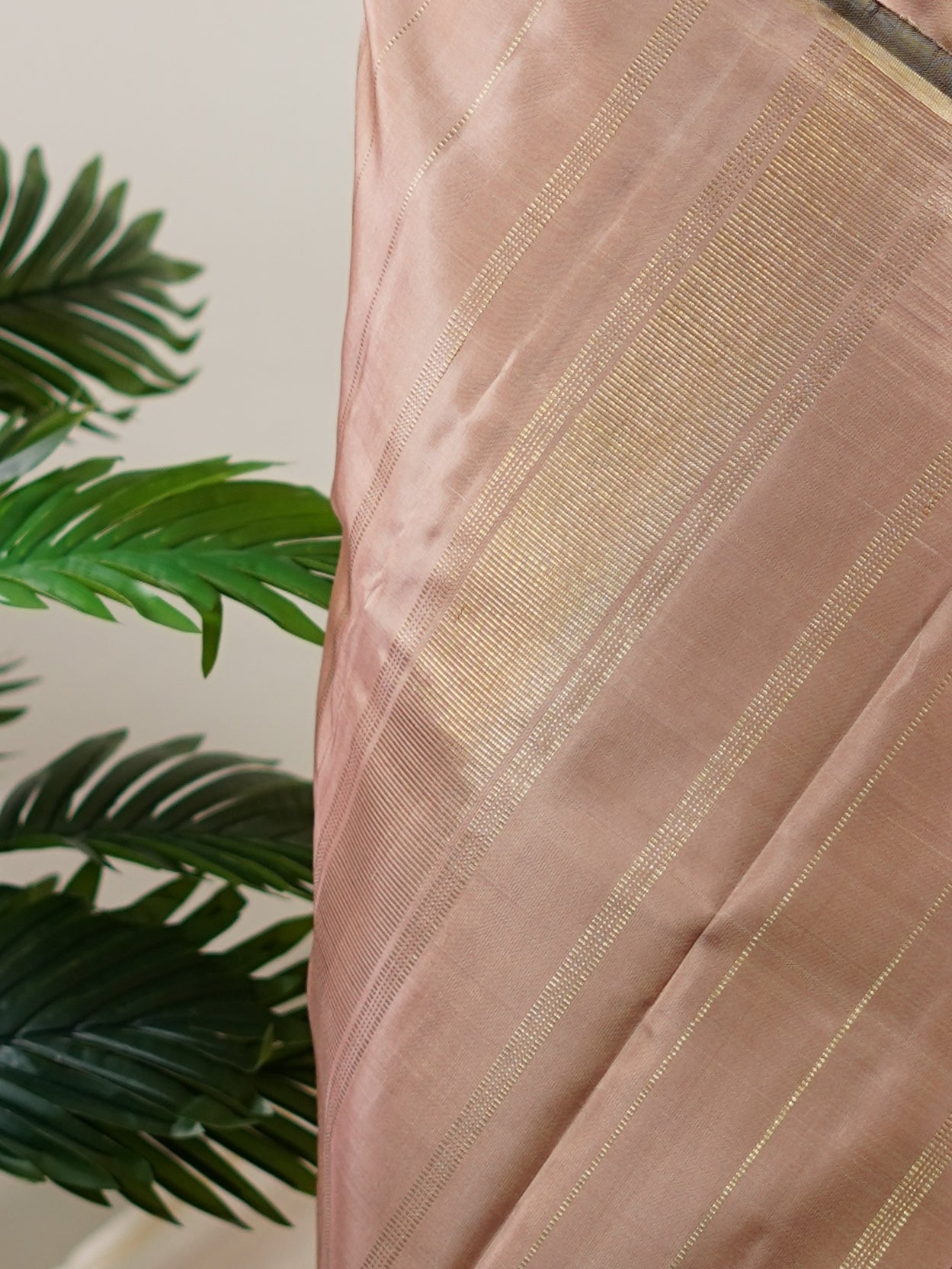 Kanchipuram Silk Orange 100% Pure Silk  - Manoranjitham Weaves - Handloom Store
