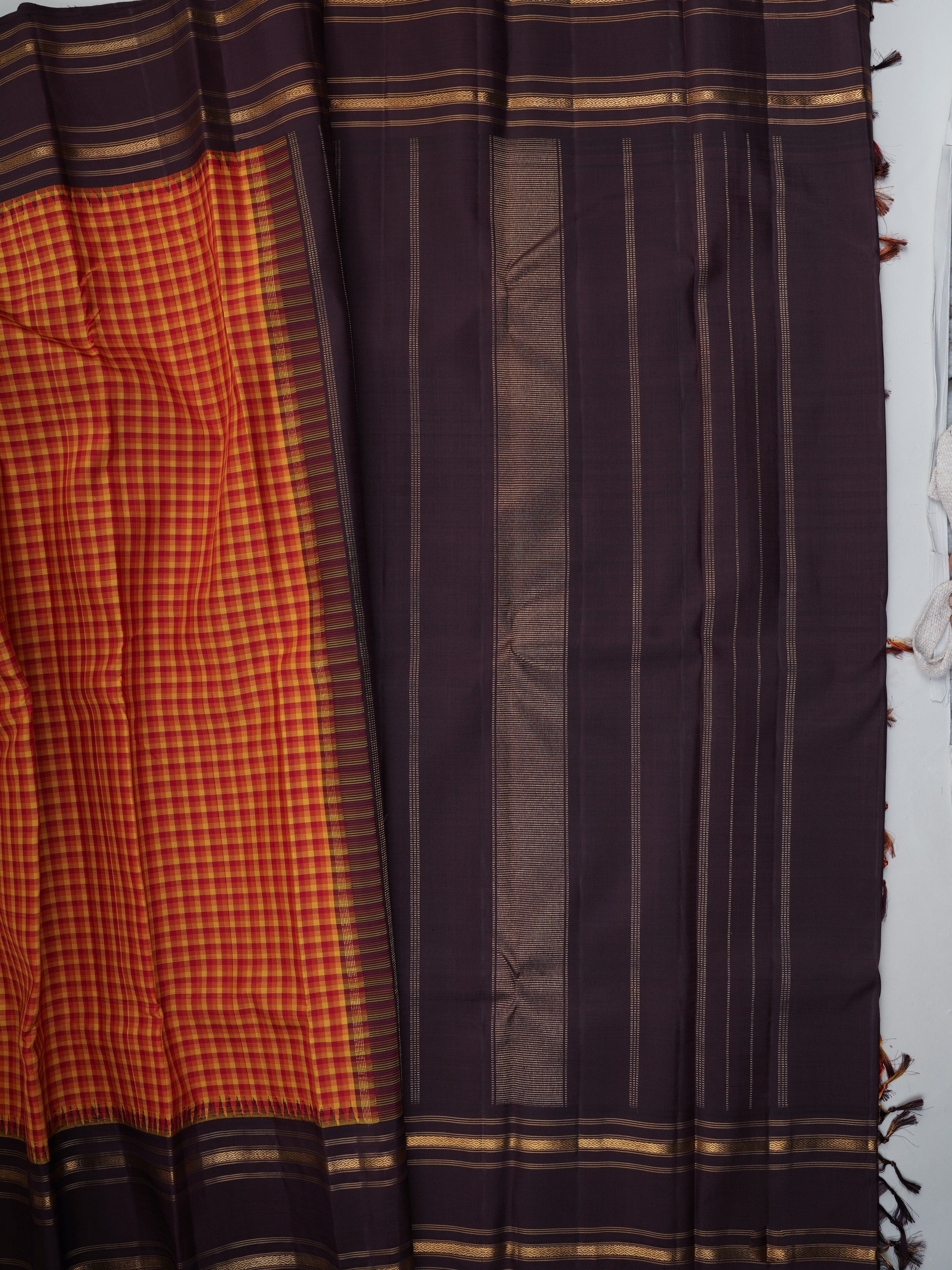 Kanchipuram Silk Multi 100% Pure Silk  - Manoranjitham Weaves - Handloom Store