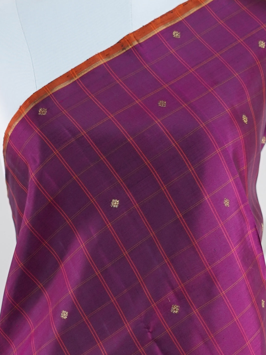 Kanchipuram Silk Magentanta Pink 100% Pure Silk  - Manoranjitham Weaves - Handloom Store
