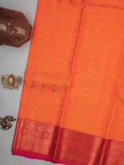 Kanchipuram Silk Yellow 100% Pure Silk  Manoranjitham Weaves - Handloom Store