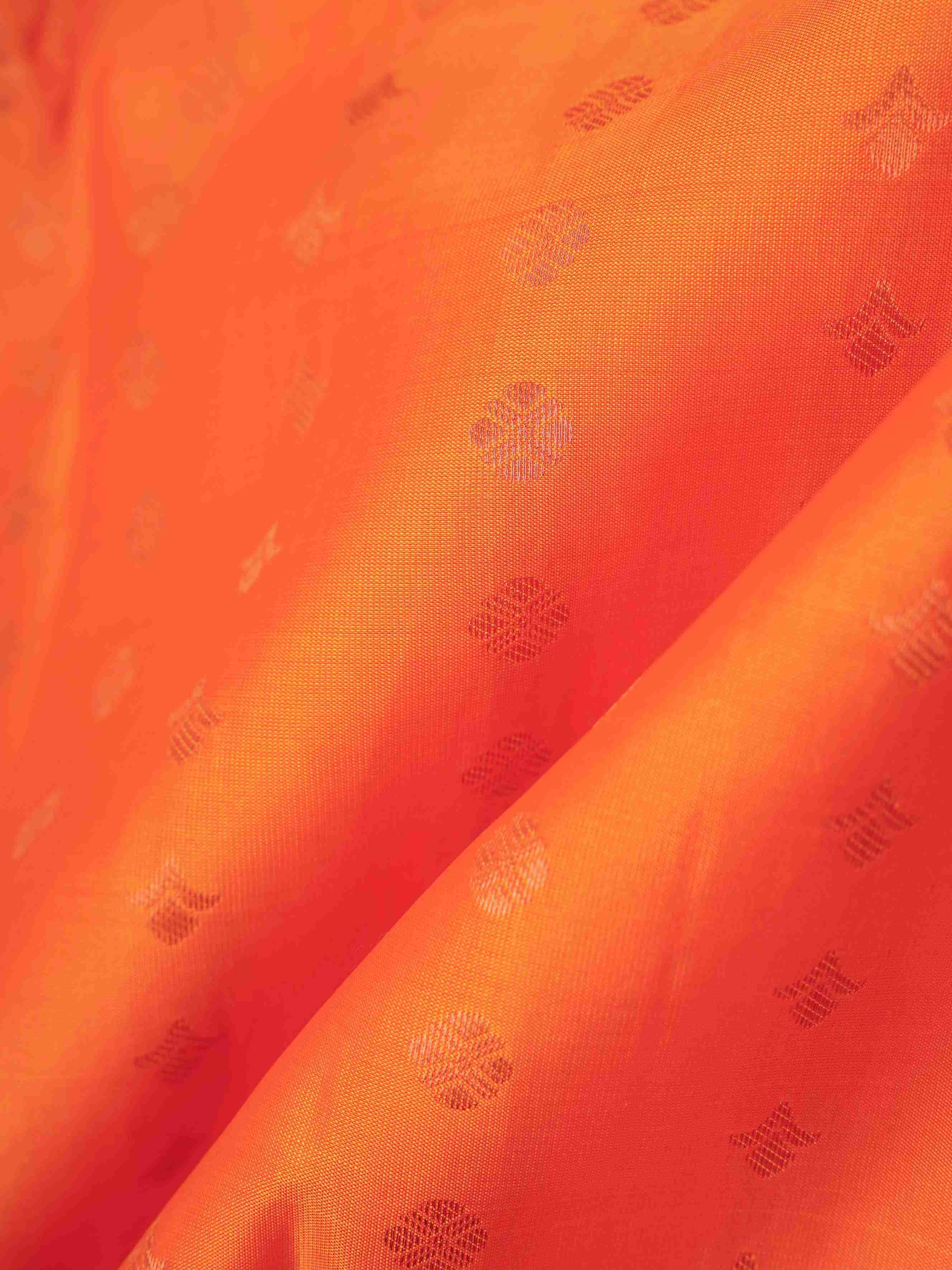 Kanchipuram Silk Yellow 100% Pure Silk  Manoranjitham Weaves - Handloom Store