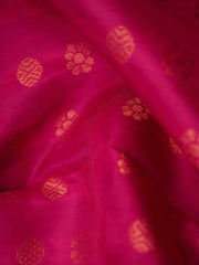 Kanchipuram Silk Hot Pink 100% Pure Silk  Manoranjitham Weaves - Handloom Store