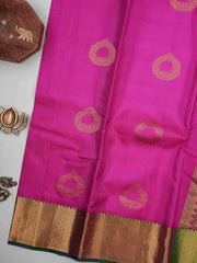 Kanchipuram Silk Pink 100% Pure Silk  Manoranjitham Weaves - Handloom Store