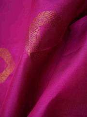 Kanchipuram Silk Pink 100% Pure Silk  Manoranjitham Weaves - Handloom Store
