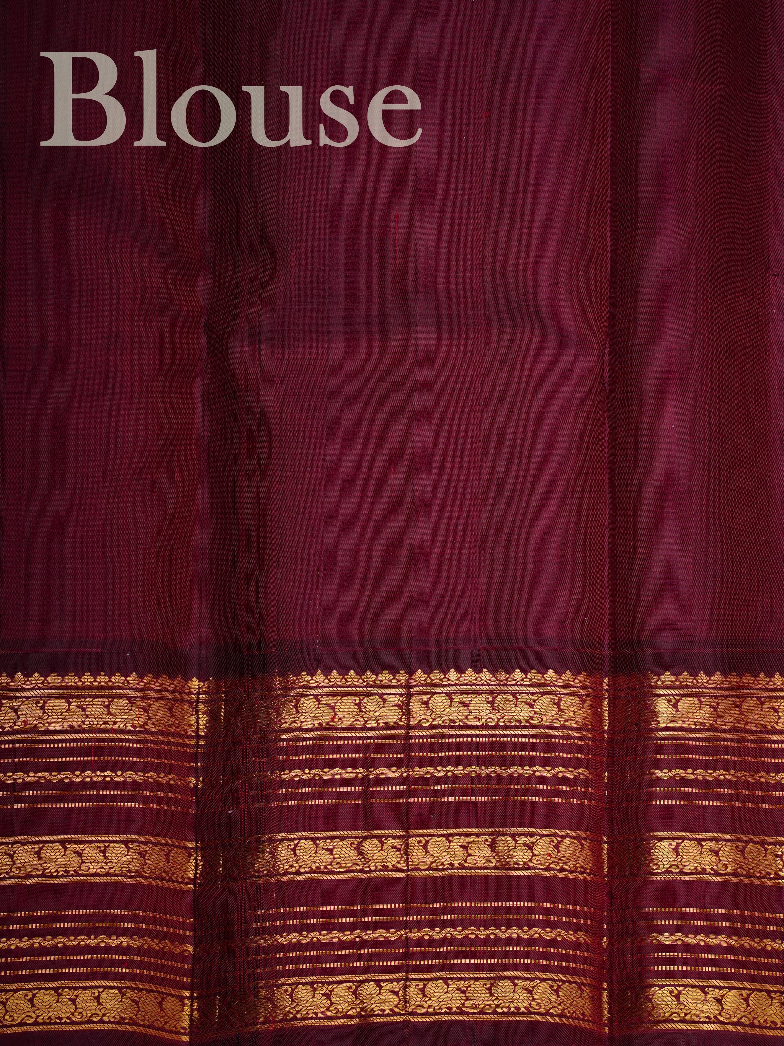 Kanchipuram Silk Cream 100% Pure Silk  Manoranjitham Weaves - Handloom Store