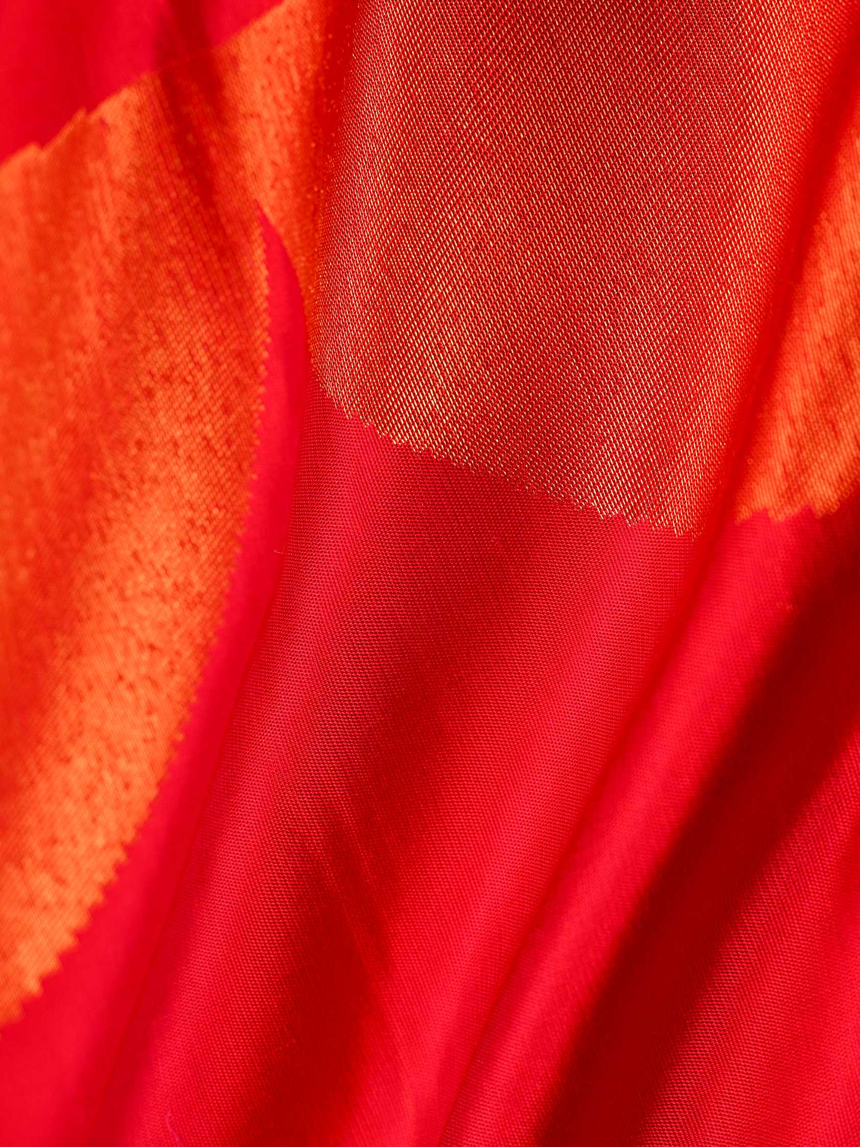 Kanchipuram Silk Red 100% Pure Silk 
