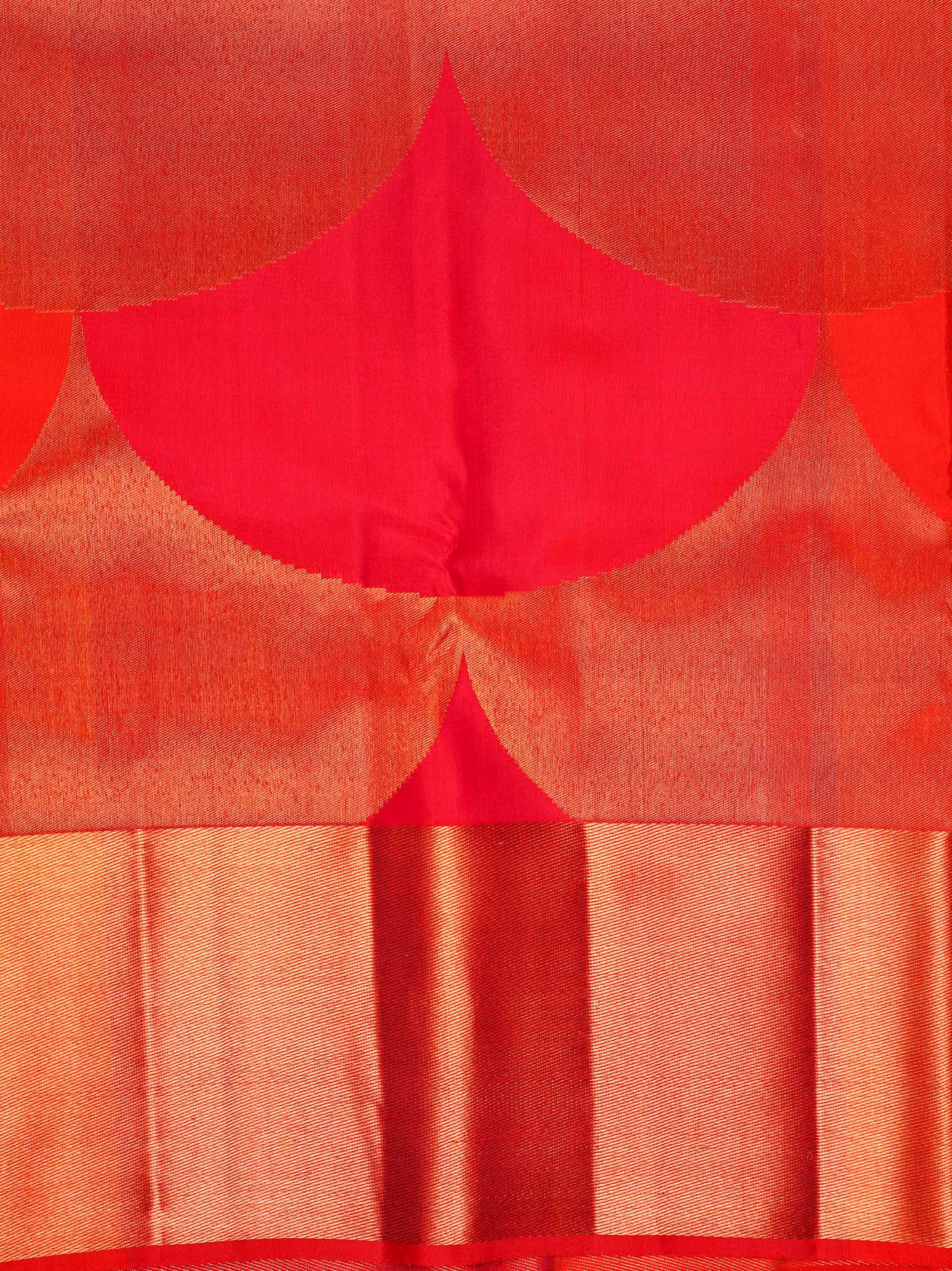 Kanchipuram Silk Red 100% Pure Silk 