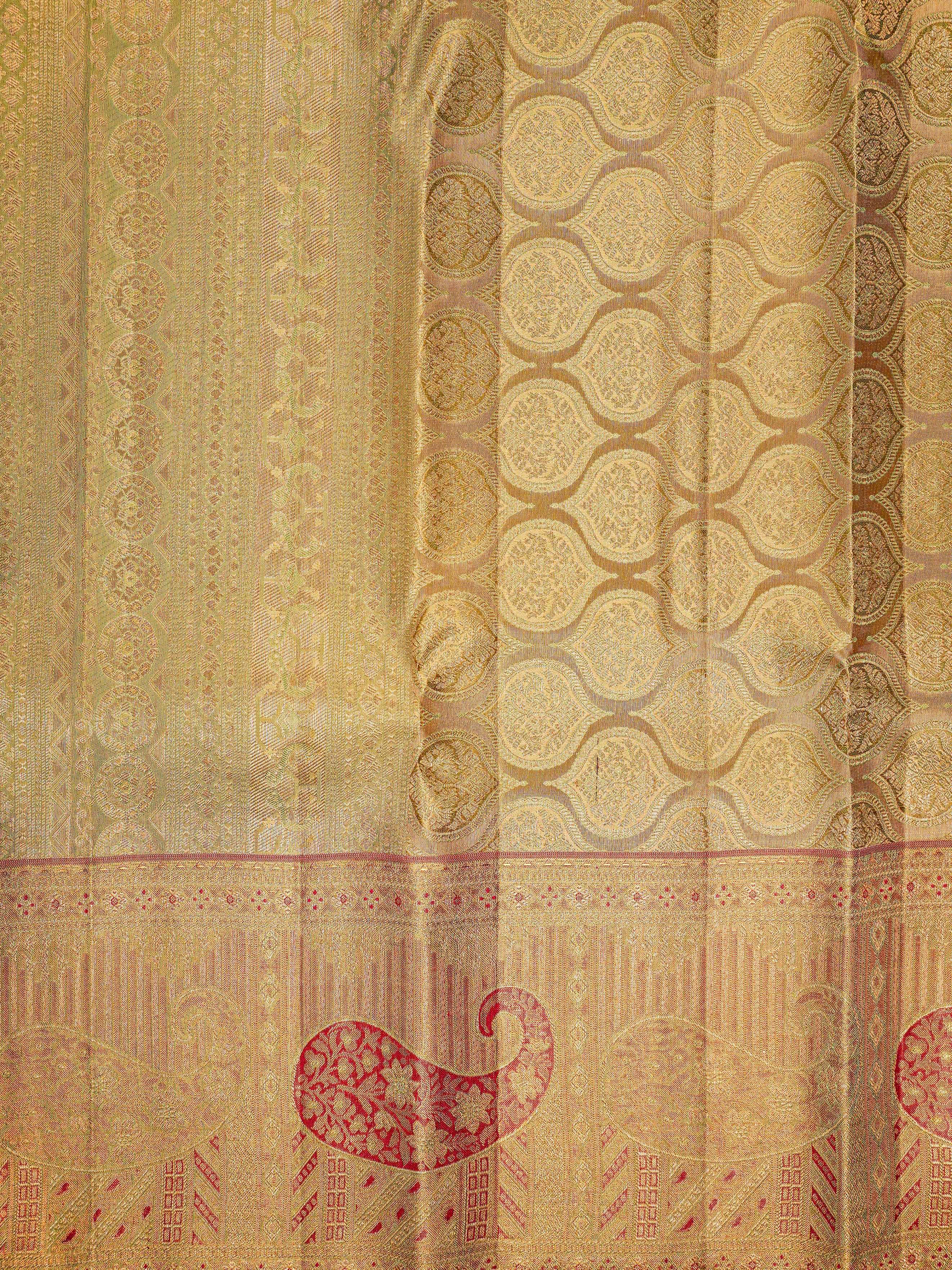 Kanchipuram Silk Light Mint Green 100% Pure Silk 