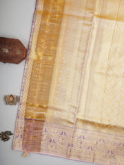 Kanchipuram Silk Lavender 100% Pure Silk  Manoranjitham Weaves - Handloom Store