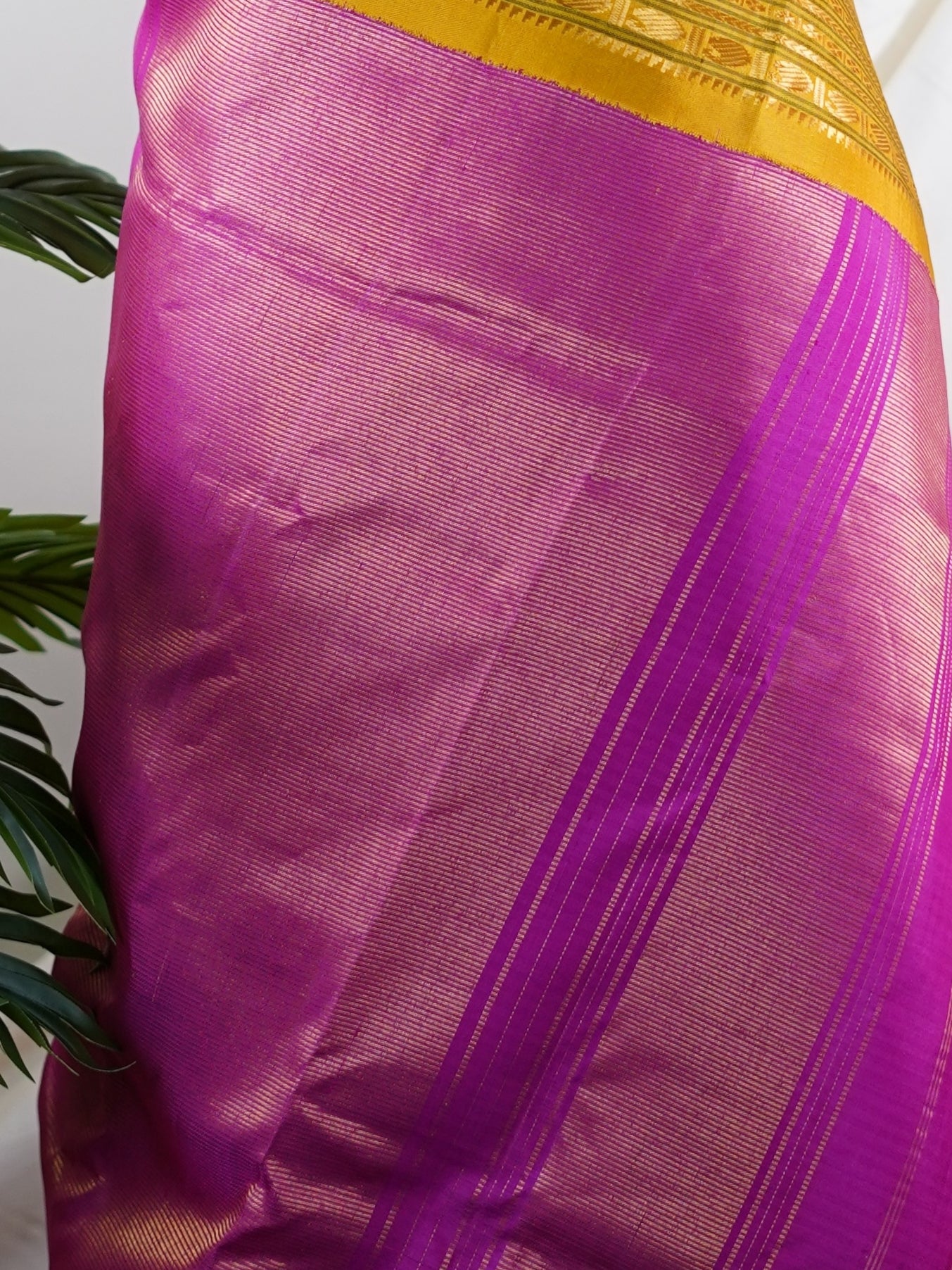 Gadwal Silk Blue 100% Pure Silk  - Manoranjitham Weaves - Handloom Store