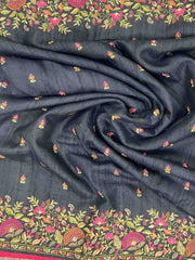 Tussar with hand embroidery