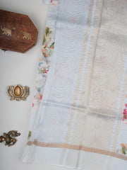 Cotton Powder Blue Silk Cotton Manoranjitham Weaves - Handloom Store