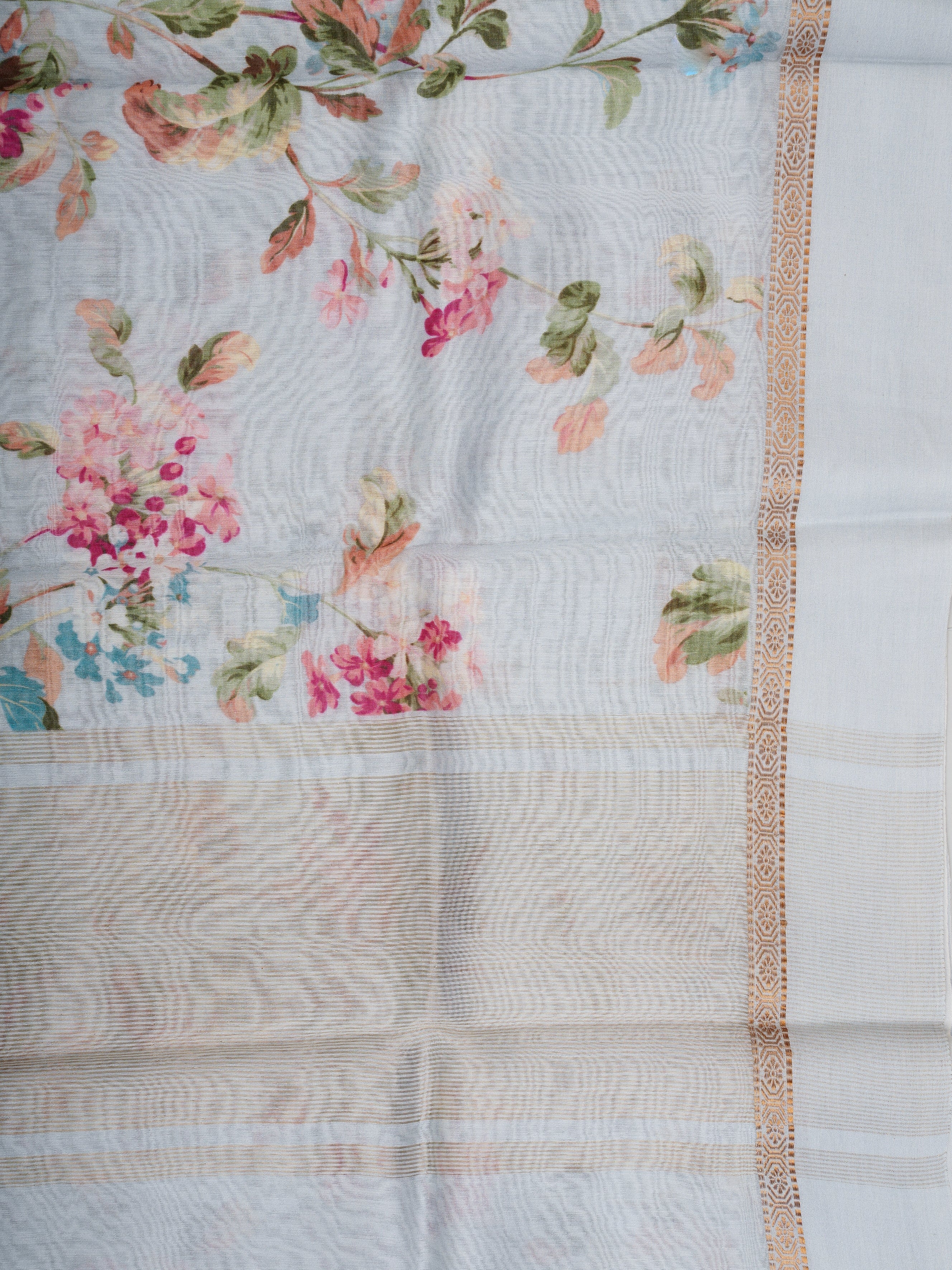 Cotton Powder Blue Silk Cotton Manoranjitham Weaves - Handloom Store
