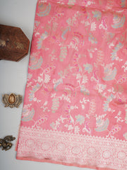 Katan Light Pink 100% Pure Katan Silk Manoranjitham Weaves - Handloom Store