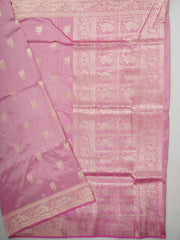 Katan Light Pink 100% Pure Katan Silk Manoranjitham Weaves - Handloom Store
