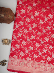 Katan Red 100% Pure Katan Silk Manoranjitham Weaves - Handloom Store
