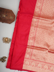Katan Red 100% Pure Katan Silk Manoranjitham Weaves - Handloom Store
