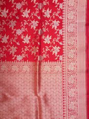 Katan Red 100% Pure Katan Silk Manoranjitham Weaves - Handloom Store