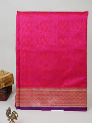 Katan Magenta 100% Pure Katan Silk Manoranjitham Weaves - Handloom Store