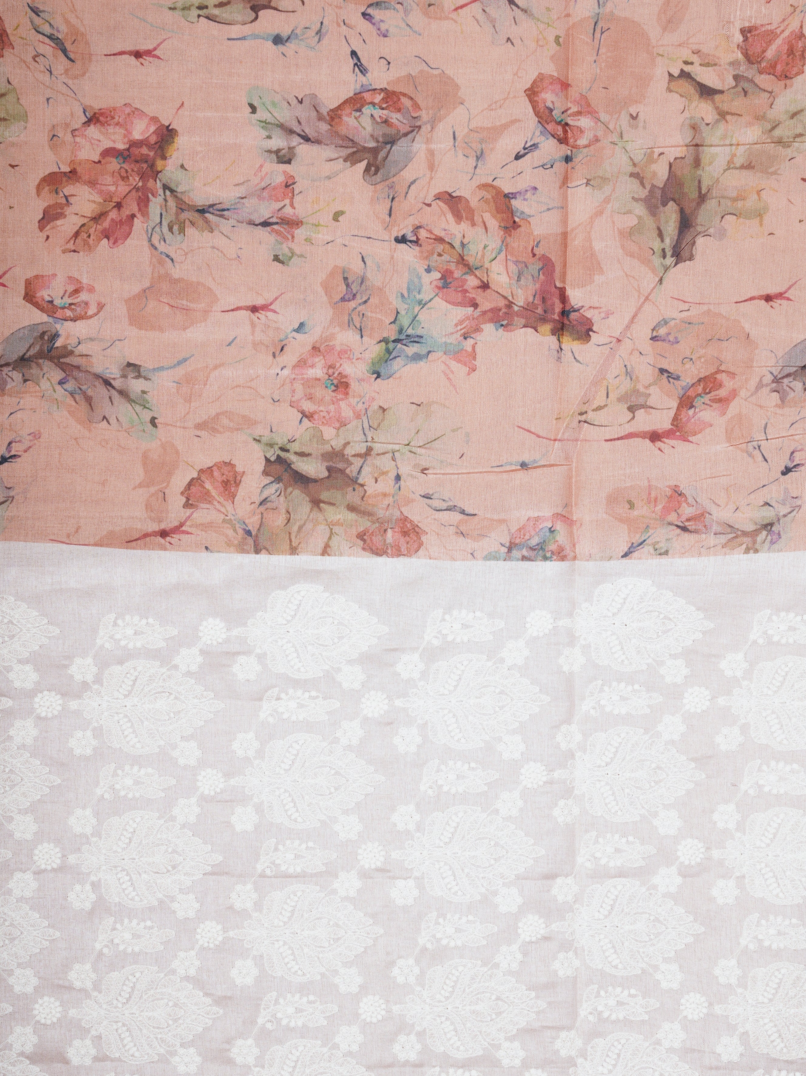 Katan Cream Semi Silk - Manoranjitham Weaves - Handloom Store