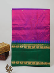 Narayanpet Megenta 100% Pure Silk  Manoranjitham Weaves - Handloom Store