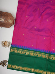 Narayanpet Megenta 100% Pure Silk  Manoranjitham Weaves - Handloom Store