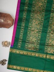 Narayanpet Megenta 100% Pure Silk  Manoranjitham Weaves - Handloom Store