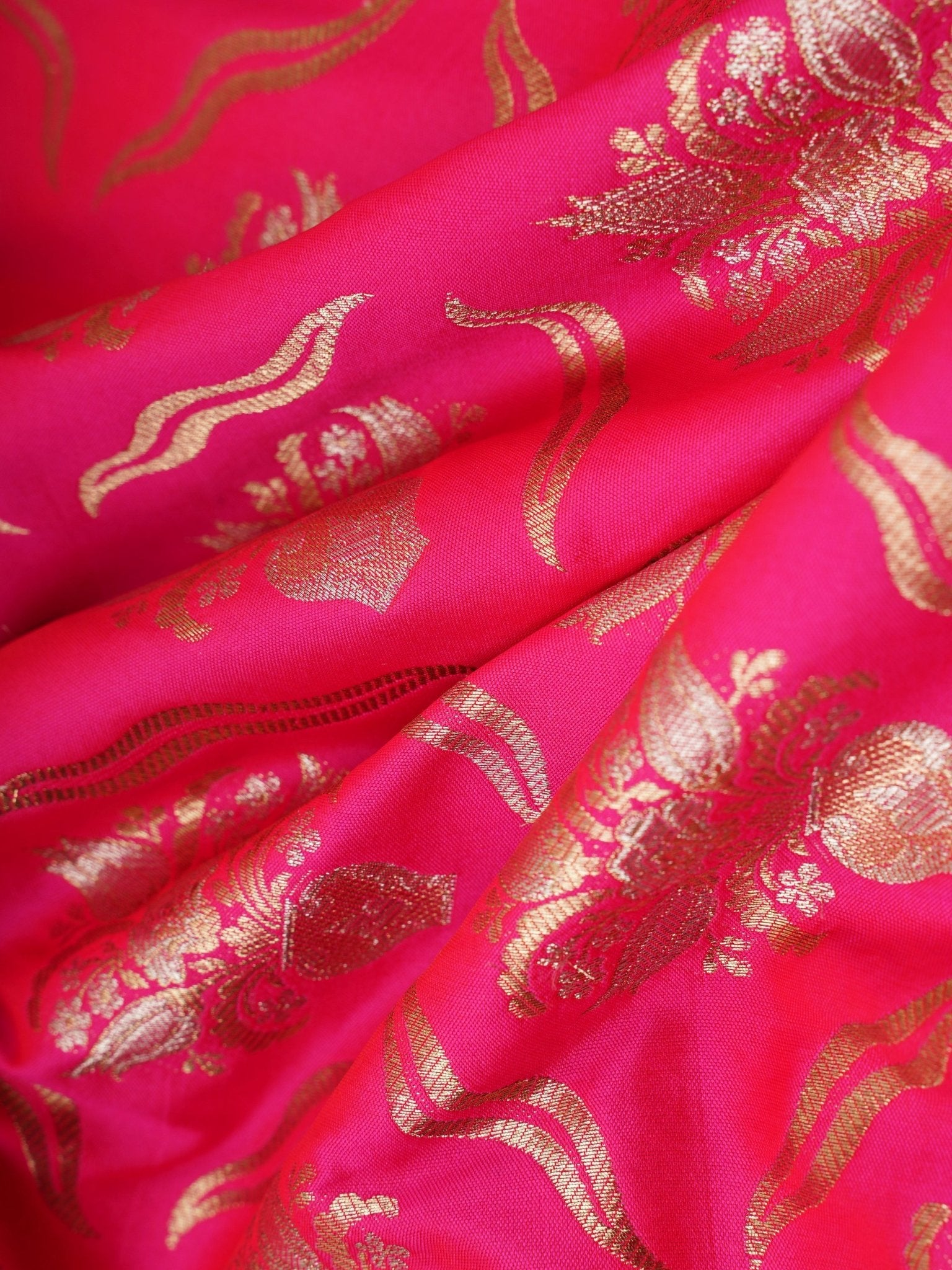 Katan Pink Katan Semi Silk Manoranjitham Weaves - Handloom Store