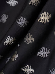 Katan Black Katan Semi Silk Manoranjitham Weaves - Handloom Store