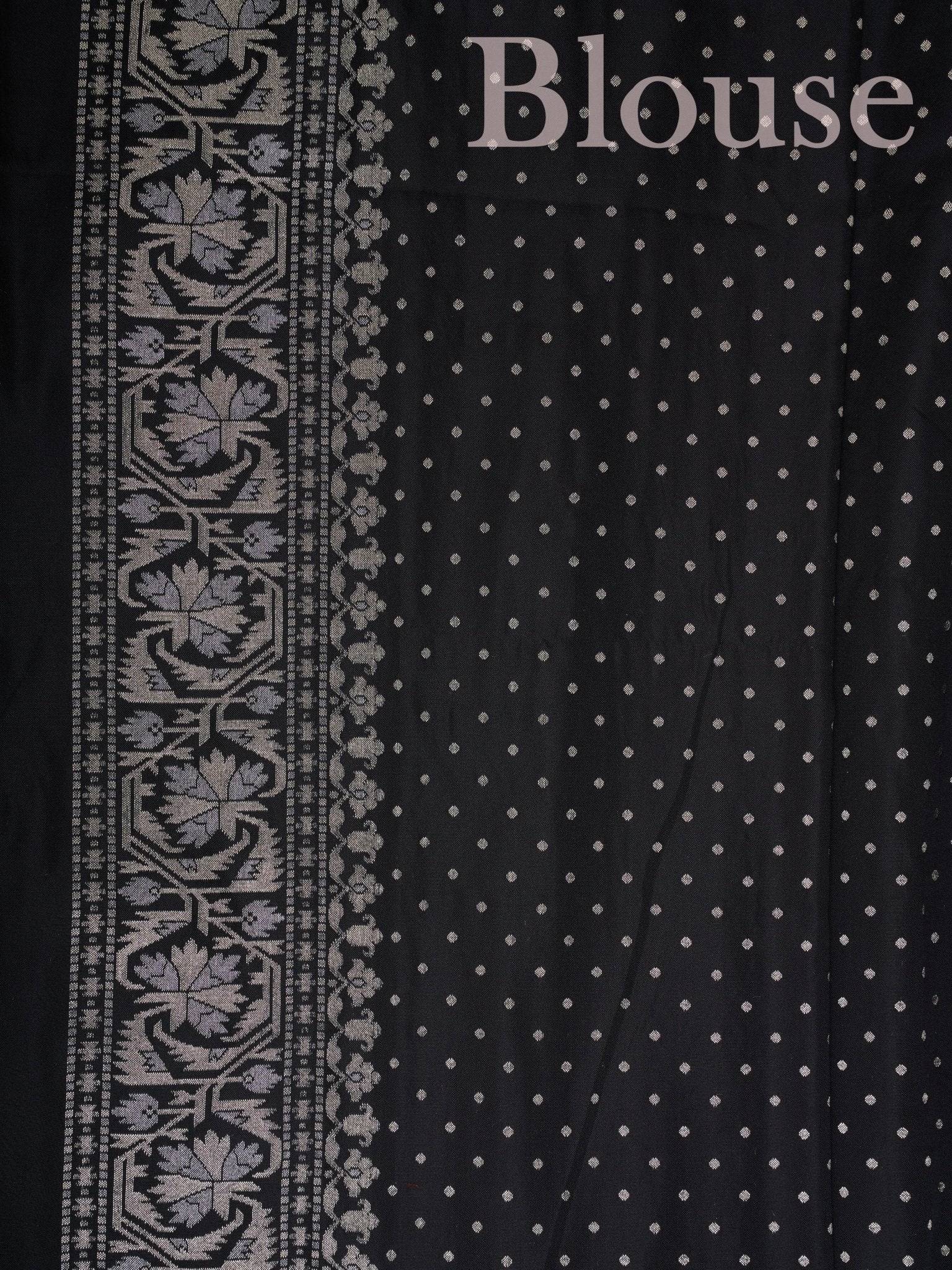 Katan Black Katan Semi Silk Manoranjitham Weaves - Handloom Store