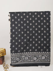 Katan Black Katan Semi Silk Manoranjitham Weaves - Handloom Store