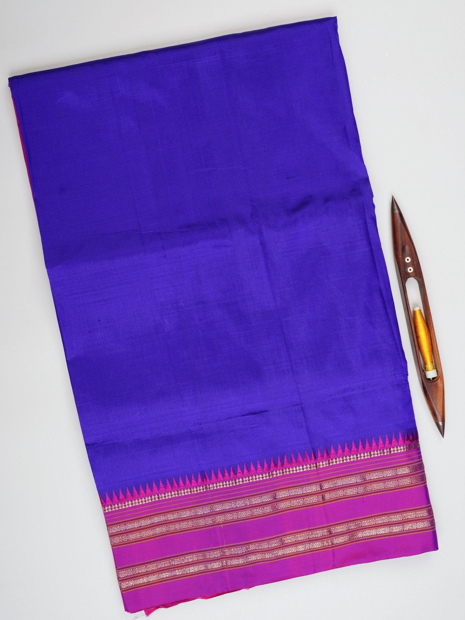 Narayanpet MS Blue 100% Pure Silk  Manoranjitham Weaves - Handloom Store
