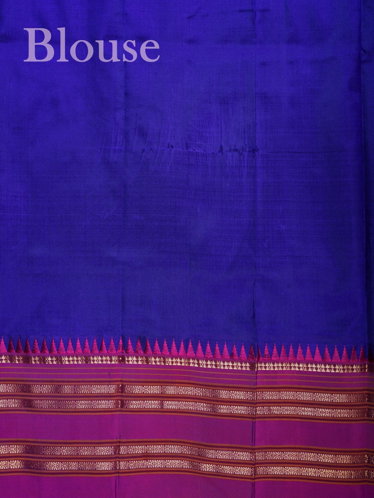Narayanpet MS Blue 100% Pure Silk  Manoranjitham Weaves - Handloom Store