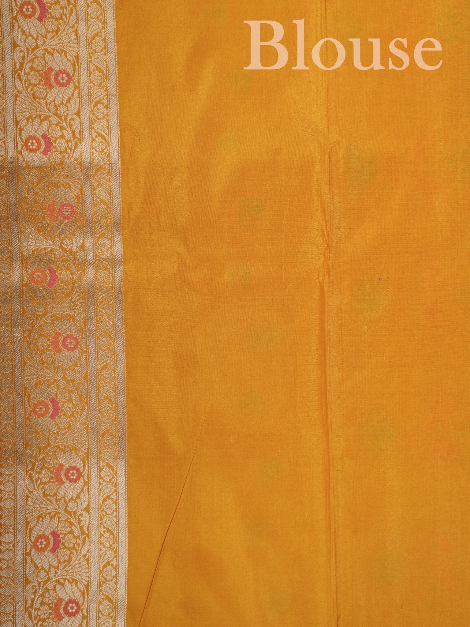 Katan Mustard Yellow 100% Pure Katan Silk Manoranjitham Weaves - Handloom Store