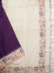 Gadwal Silk Royal Blue 100% Pure Silk  Manoranjitham Weaves - Handloom Store