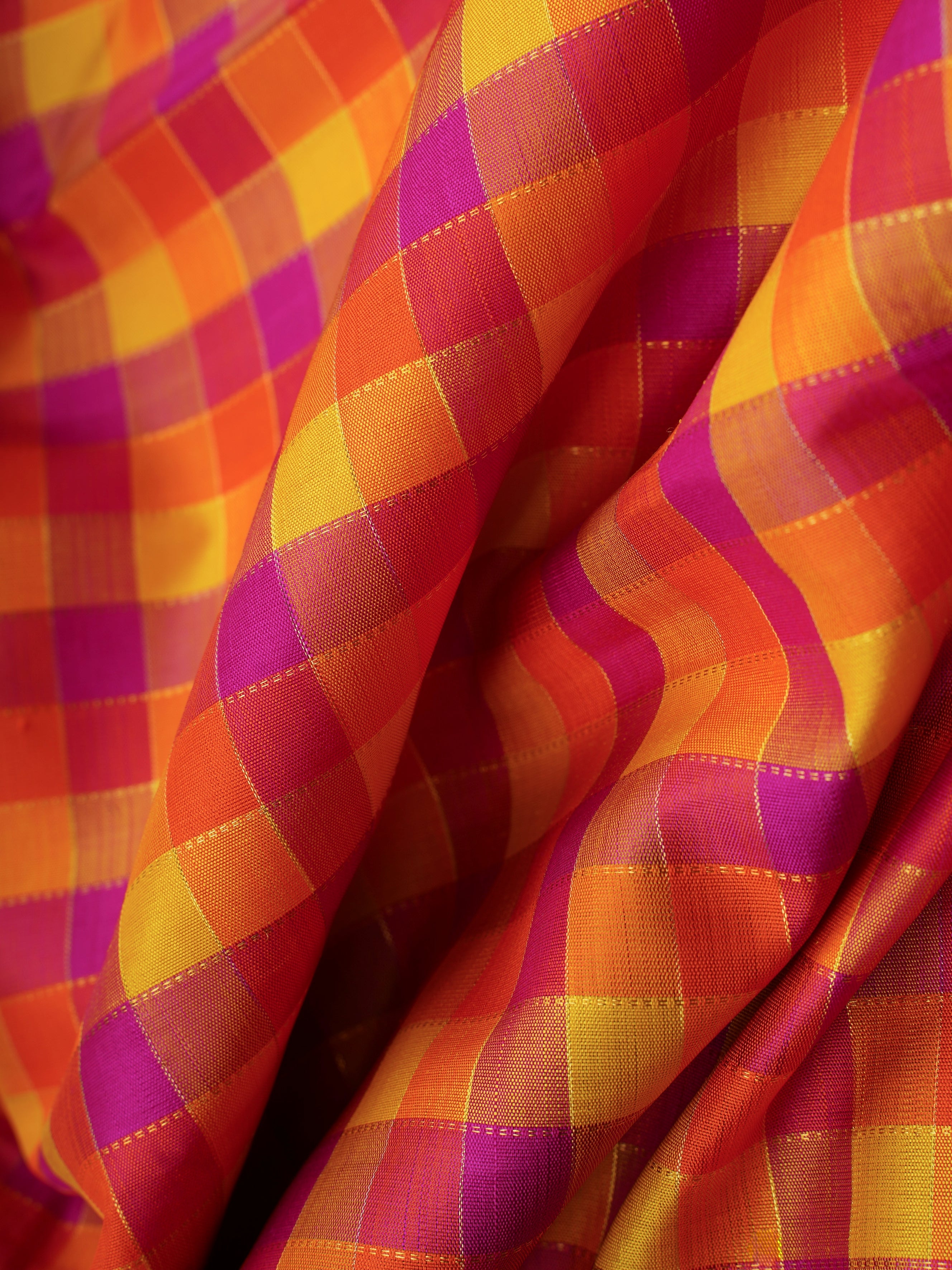 Kanchipuram Silk Multi 100% Pure Silk  - Manoranjitham Weaves - Handloom Store