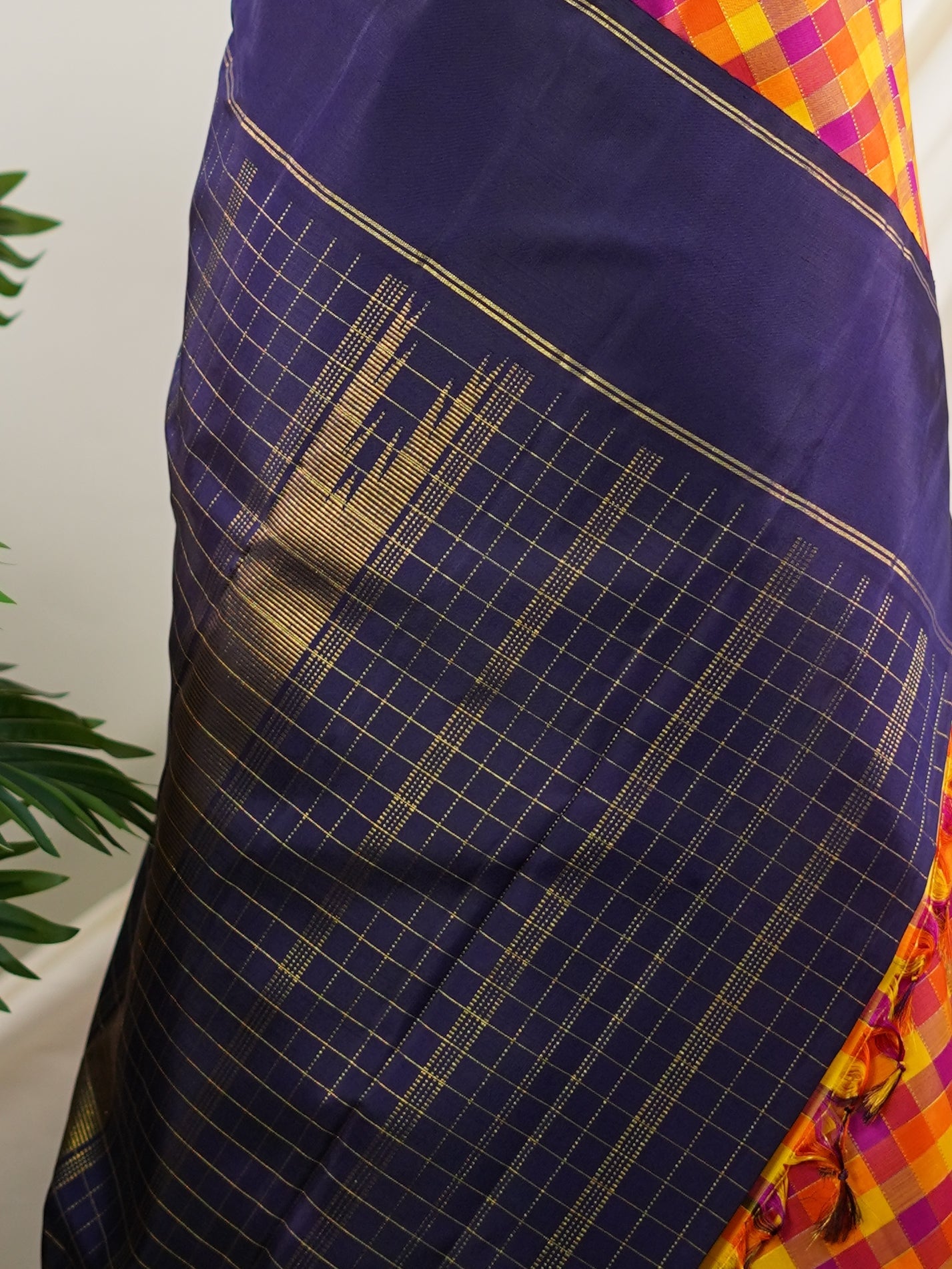 Kanchipuram Silk Multi 100% Pure Silk  - Manoranjitham Weaves - Handloom Store