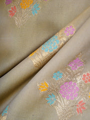 Katan Grey Katan Semi Silk Manoranjitham Weaves - Handloom Store