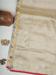 Katan Grey Katan Semi Silk Manoranjitham Weaves - Handloom Store