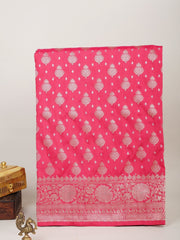 Katan Pink Katan Semi Silk Manoranjitham Weaves - Handloom Store