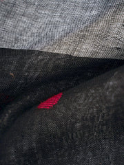 Linen Black 100% Pure Linen Manoranjitham Weaves - Handloom Store