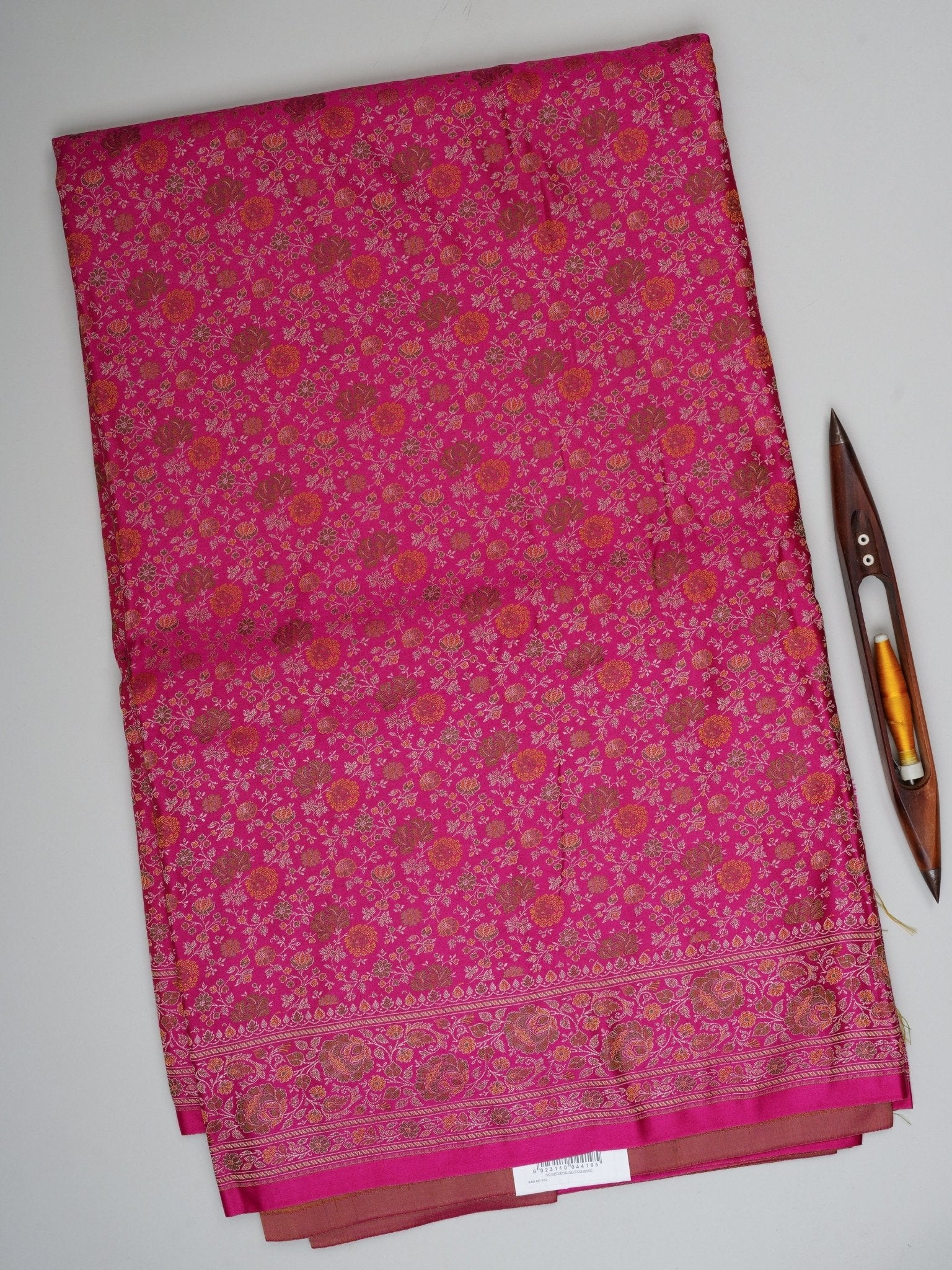 Katan Pink Semi Mushru - Manoranjitham Weaves - Handloom Store