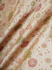Katan Beige Semi Mushru Manoranjitham Weaves - Handloom Store