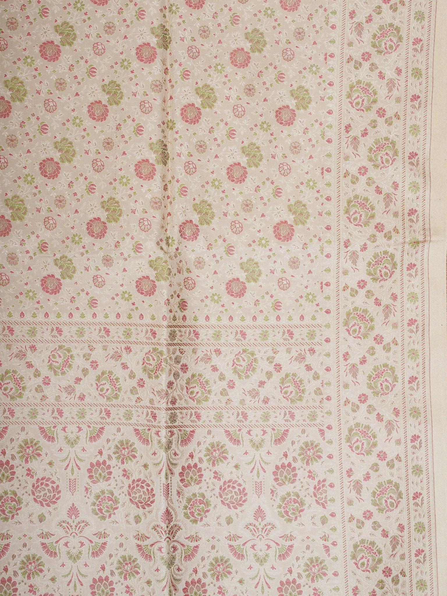 Katan Beige Semi Mushru Manoranjitham Weaves - Handloom Store