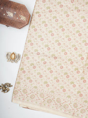 Katan Beige Semi Mushru Manoranjitham Weaves - Handloom Store