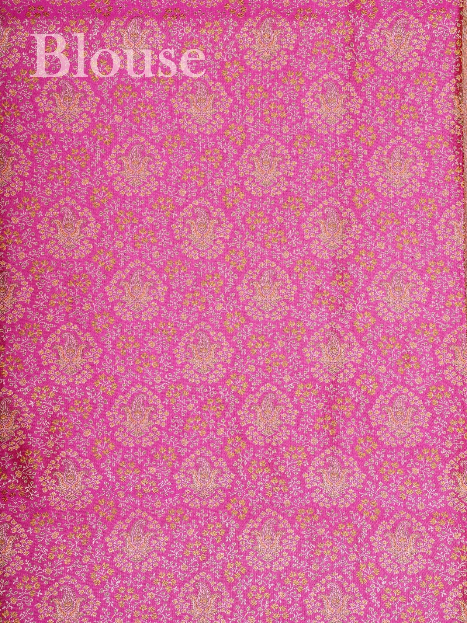 Katan Pink Semi Mushru - Manoranjitham Weaves - Handloom Store