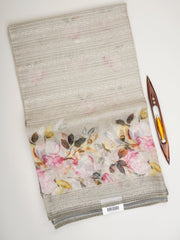 Organza Grey 100% Pure Organza Silk Manoranjitham Weaves - Handloom Store