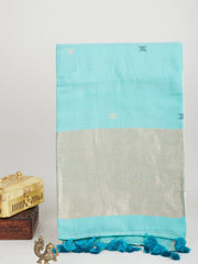Cotton Blue 100% Pure Cotton Manoranjitham Weaves - Handloom Store