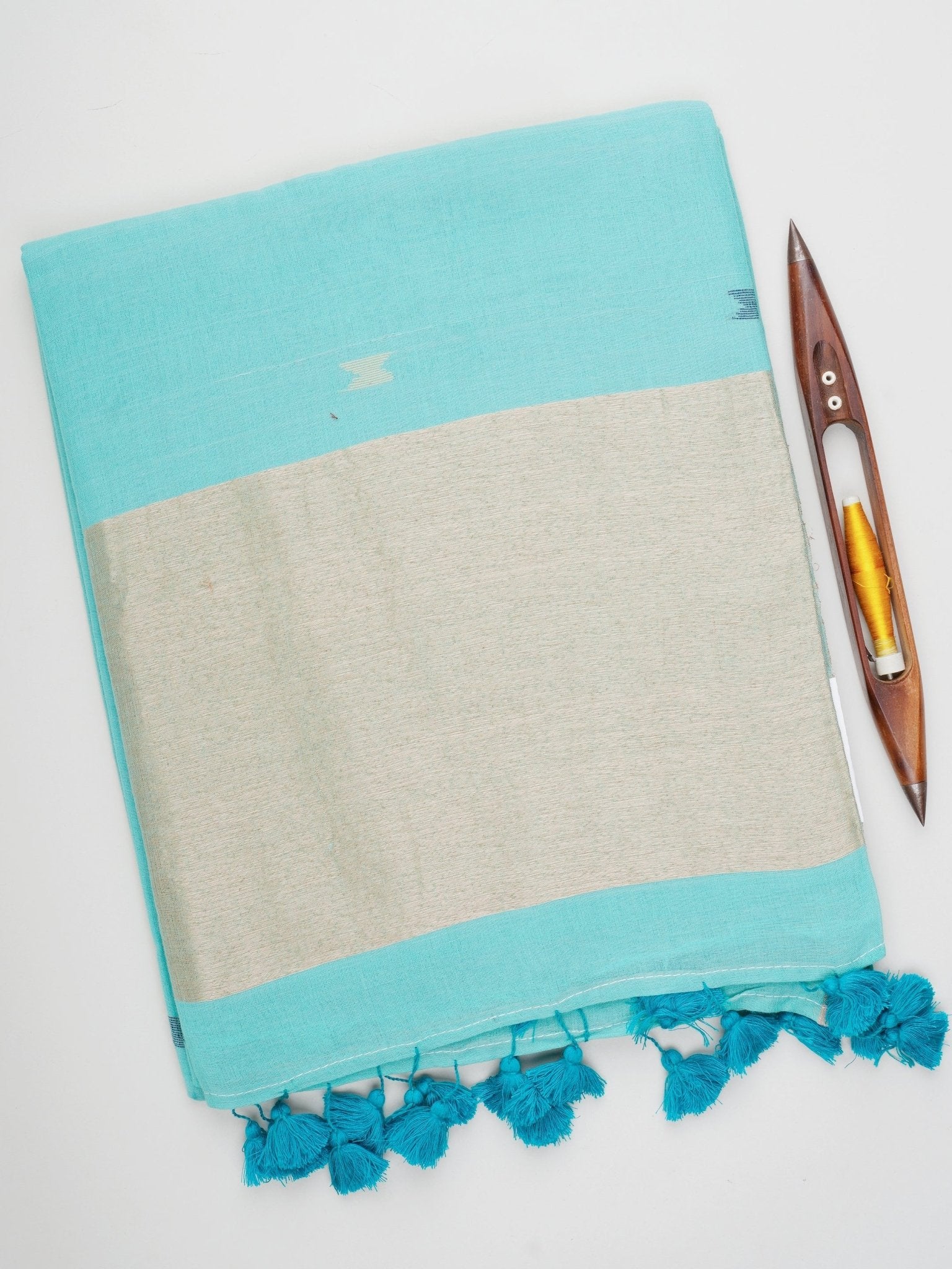 Cotton Blue 100% Pure Cotton Manoranjitham Weaves - Handloom Store