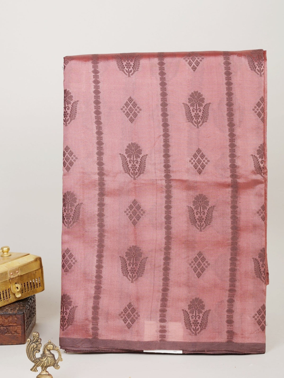 Chiniya Silk Green 100% Pure Silk  - Manoranjitham Weaves - Handloom Store